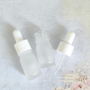 Set de 2 frascos em vidro fosco conta gotas - 5 ml