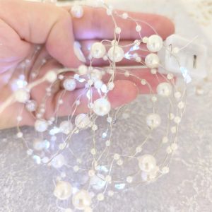 Luzes LED - Fio com 2 mts - Luz branca - "Pérolas"
