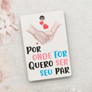 Placa para Porta chaves em mdf -"Por onde for"