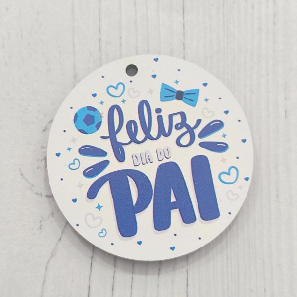 Placa para Porta chaves em mdf - Feliz dia do Pai (redondo)