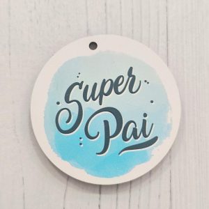 Placa para Porta chaves em mdf - Super Pai