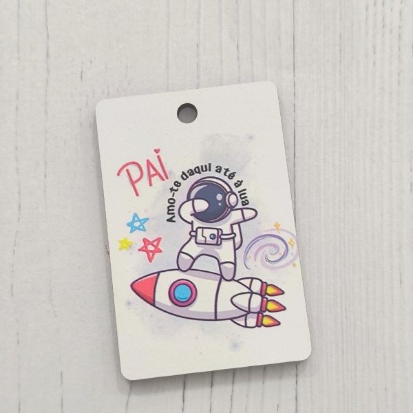 Placa para Porta chaves em mdf -Pai Amo-te daqui até a lua