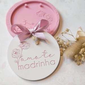 Molde em silicone - Amo-te Madrinha (2 furos)