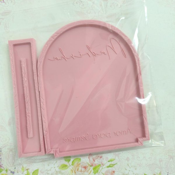 Molde em silicone - Placa com base- Madrinha amor para sempre - Image 2
