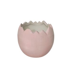 Vaso ovo aberto em cerâmica - Rosa