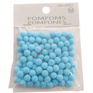 Pompom- 10 mm- Azul-(pack 100 und)
