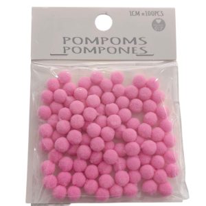 Pompom- 10 mm- Rosa-(pack 100 und)