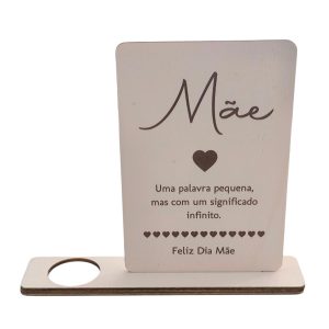 Placa em madeira com base -Mãe
