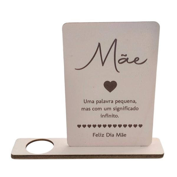 Placa em madeira com base -Mãe