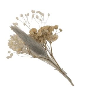 Raminho de flores-Cinza/Bege