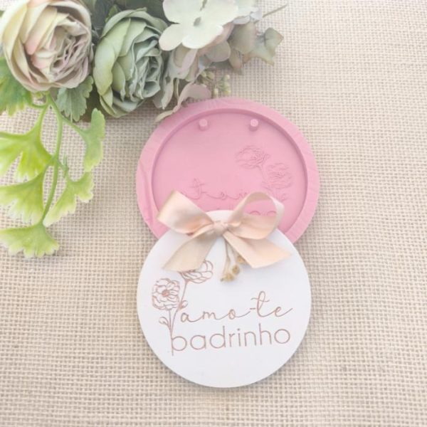 Molde em silicone - Amo-te Padrinho (2 furos)