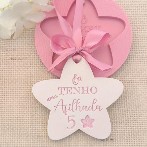 Molde em silicone -Afilhada 5 estrelas
