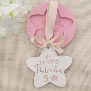 Molde em silicone -Padrinhos 5 estrelas