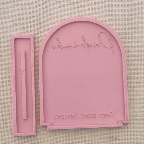 Molde em silicone - Placa com base- Padrinho amor para sempre - Image 2