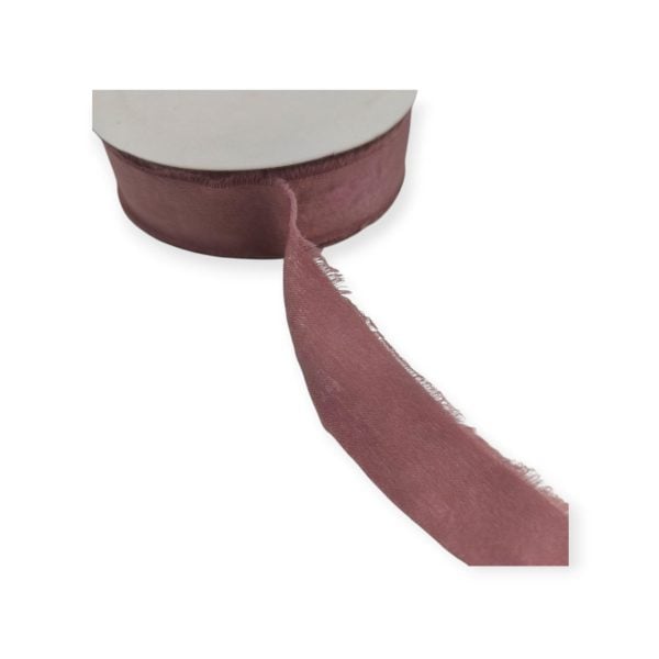 Fita chiffon 2.5 cm x 5 mts- Rosa chá-COR #65