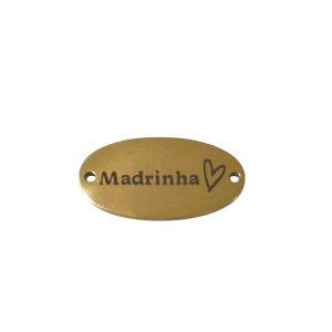 Entremeio em aço inoxidável- Madrinha- dourado