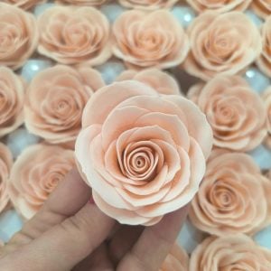 Flores em pétalas de sabão-"7 camadas"-Salmão