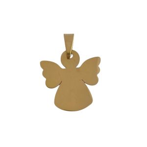 Medalha em aço inoxidável dourado - anjo