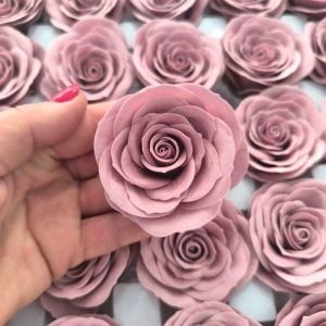 Flores em pétalas de sabão-"7 camadas"- Rosa Velho-Z15