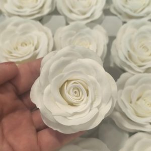Flores em pétalas de sabão-"7 camadas"- Branco- Z1