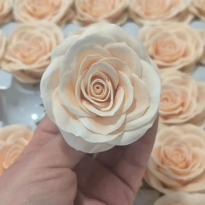 Flores em pétalas de sabão-"7 camadas"-Bege-Z5