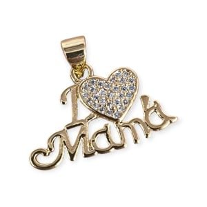 Pendente em ródio- Mama