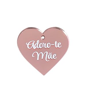 Aplicação em acrílico espelhado rosa- Mãe