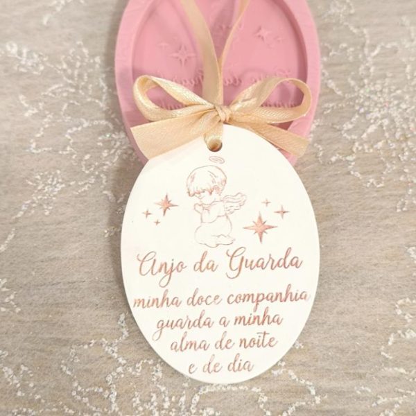Molde em silicone -Anjo da Guarda -oval