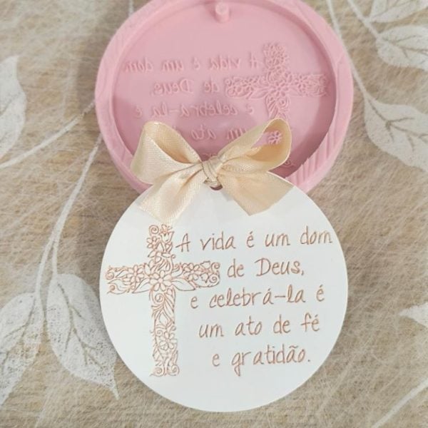 Molde em silicone -A Vida é um dom de Deus