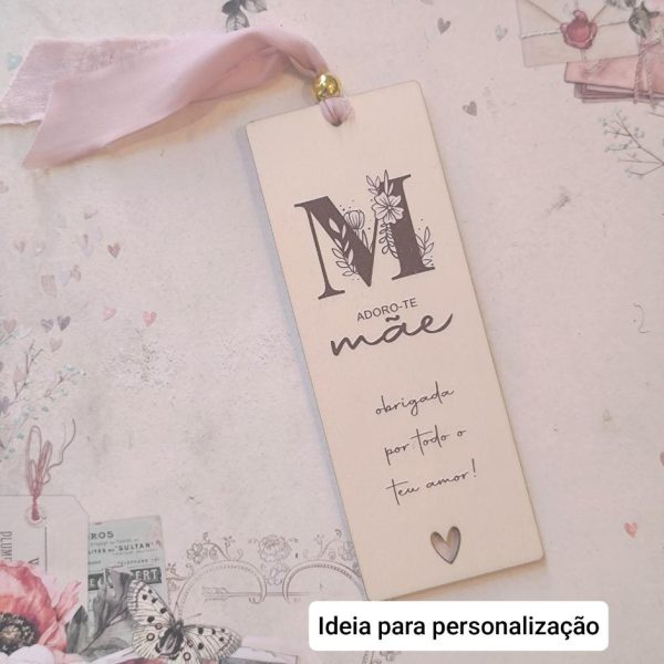 Marca página em madeira- Adoro-te Mãe - Image 2