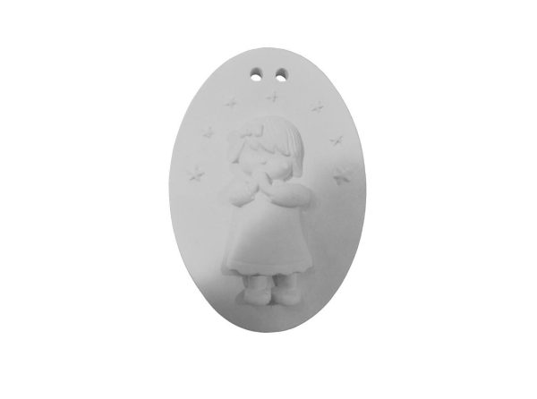 PLACA MENINA A REZAR 5.2X1.5X7.6CM - Marfinite