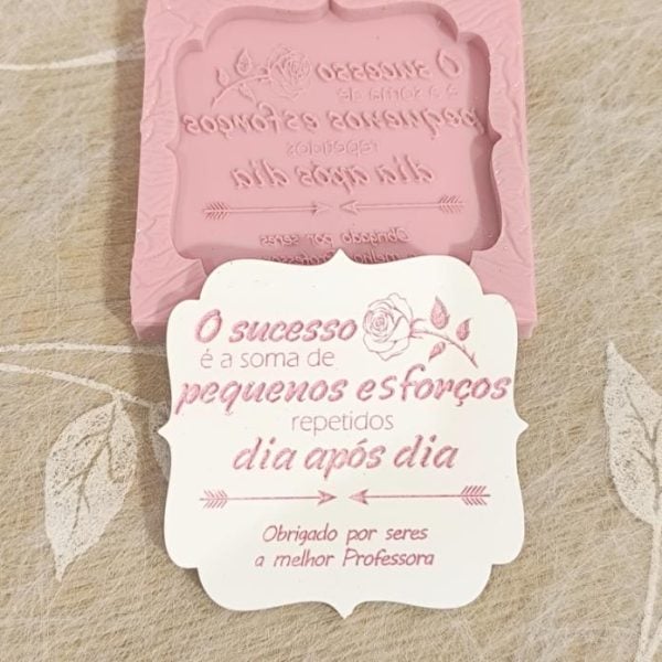 Molde em silicone -O sucesso..."Professora"