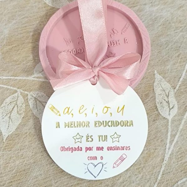 Molde em silicone -a,e,i,o,u- A melhor Educadora...