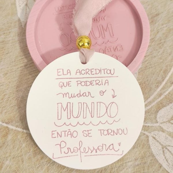 Molde em silicone -"Se tornou Professora"...