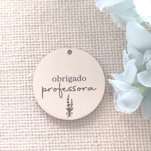 Recorte em madeira - Obrigado Professora