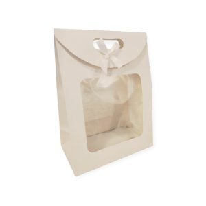 Saco com frente acetato Branco - 29*22*12 cm