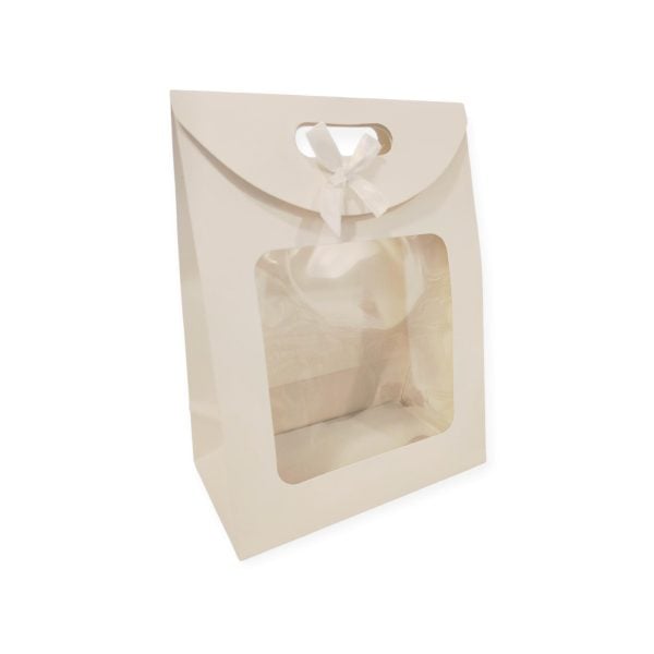 Saco com frente acetato Branco - 29*22*12 cm