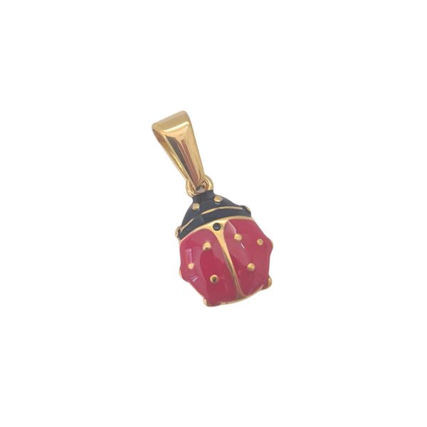 Pendente em aço inoxidável - Joaninha