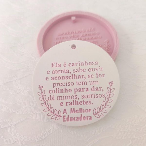 Molde em silicone -Ela é carinhosa..."Educadora"