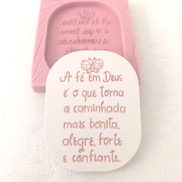 Molde em silicone -A Fé em Deus