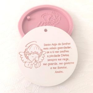 Molde em silicone -Santo anjo do Senhor