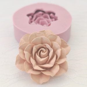 Molde em silicone -Rosa trabalhada