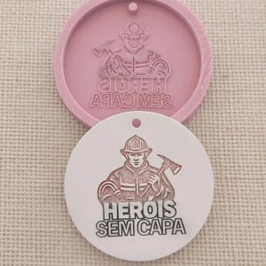 Molde em silicone -Bombeiro- Heróis sem capa