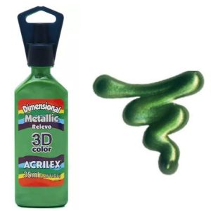 Tinta Dimensional Relevo 3D Metálica - Verde - Acrilex