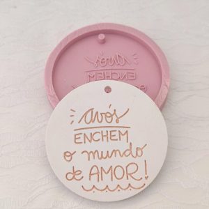 Molde em silicone -Avós enchem o mundo de amor