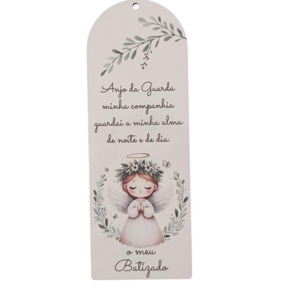 Marca pagina em mdf- O meu Batizado - Menina