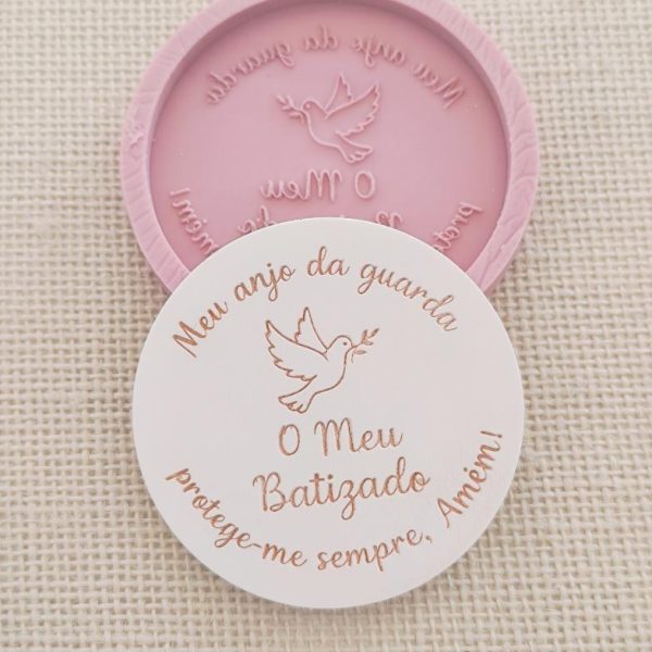 Molde em silicone -O meu Batizado (Sem furo)