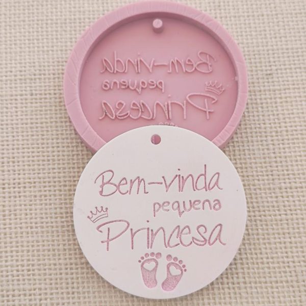 Molde em silicone -Bem-vinda Princesa