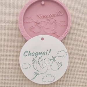 Molde em silicone -"Cheguei"