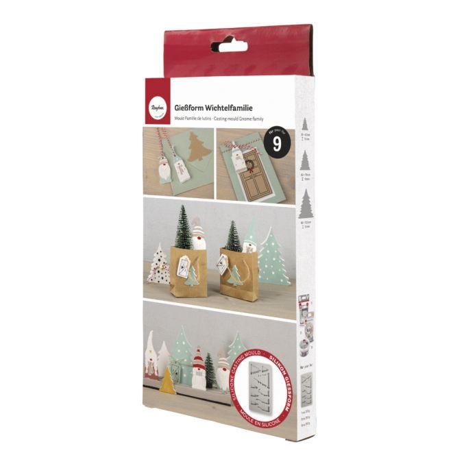 Molde em silicone RAYHER, Árvores e Gnomos
